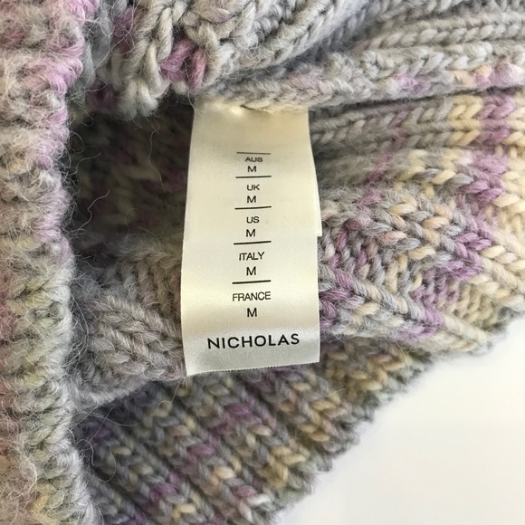 NWT NICHOLAS Maliya marled alpaca-blend sweater Medium - Picture 7 of 15